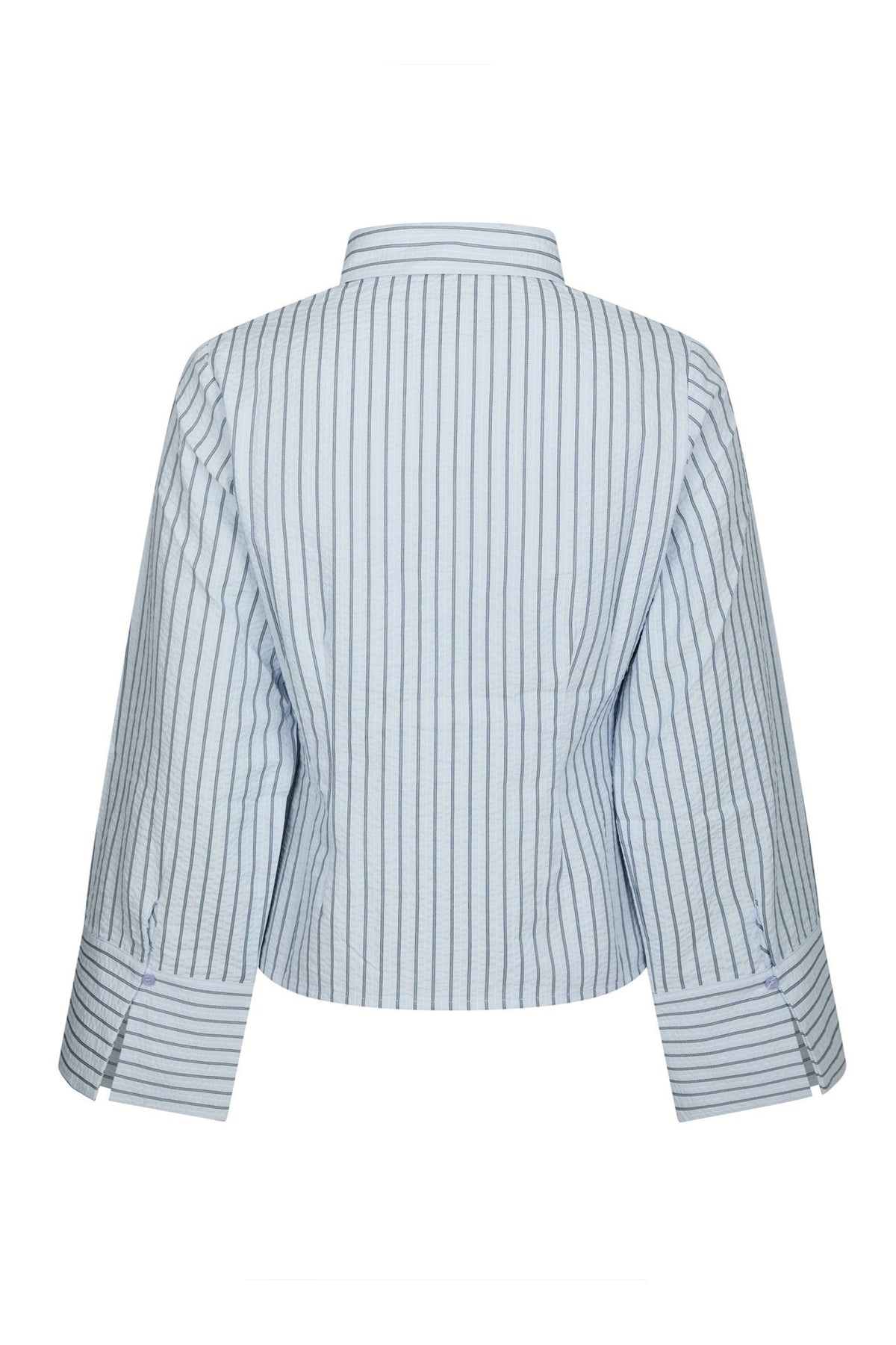 Rosa Striped Crepe Shirt Blue - 169301