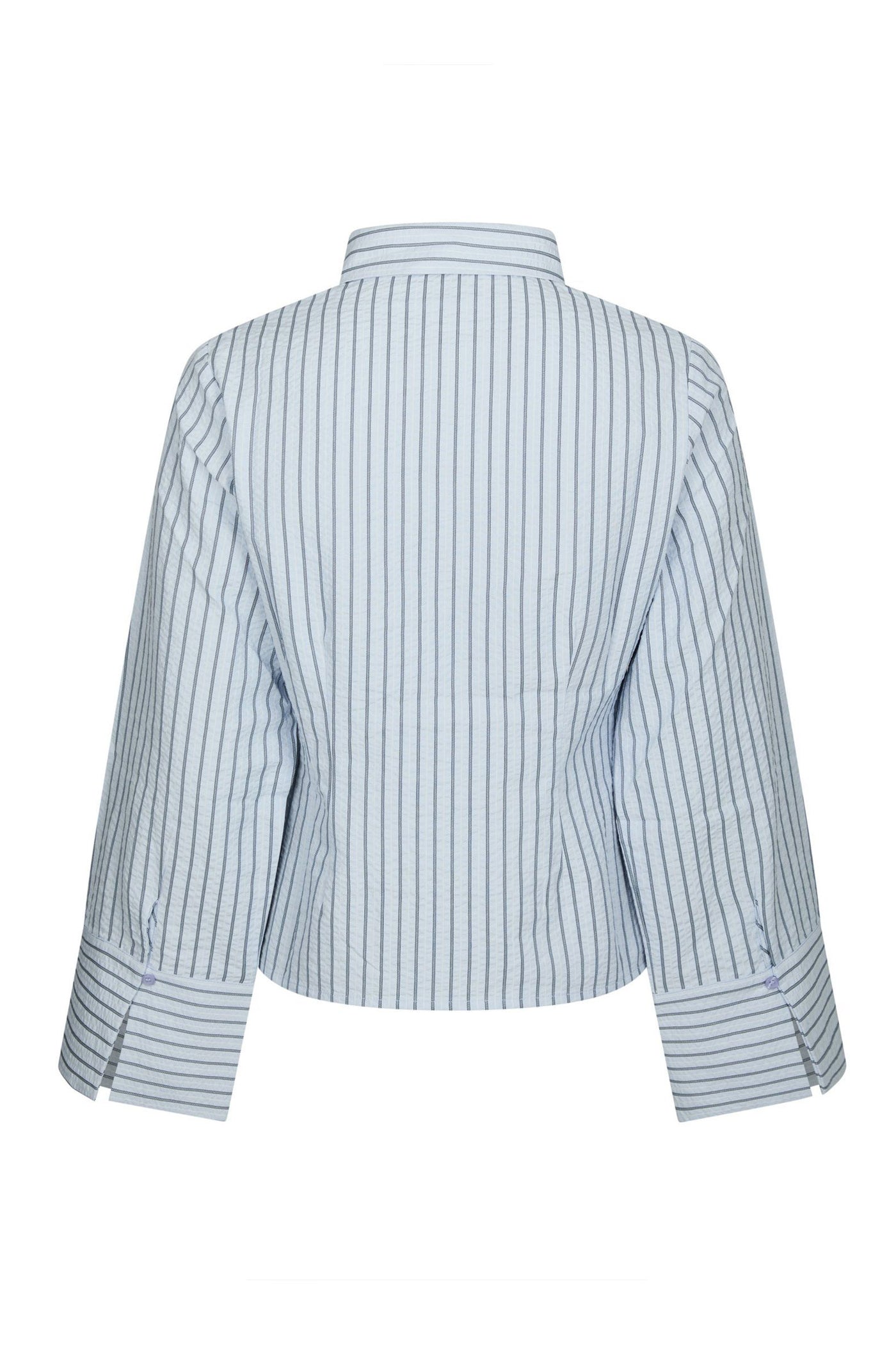 Rosa Striped Crepe Shirt Blue - 169301