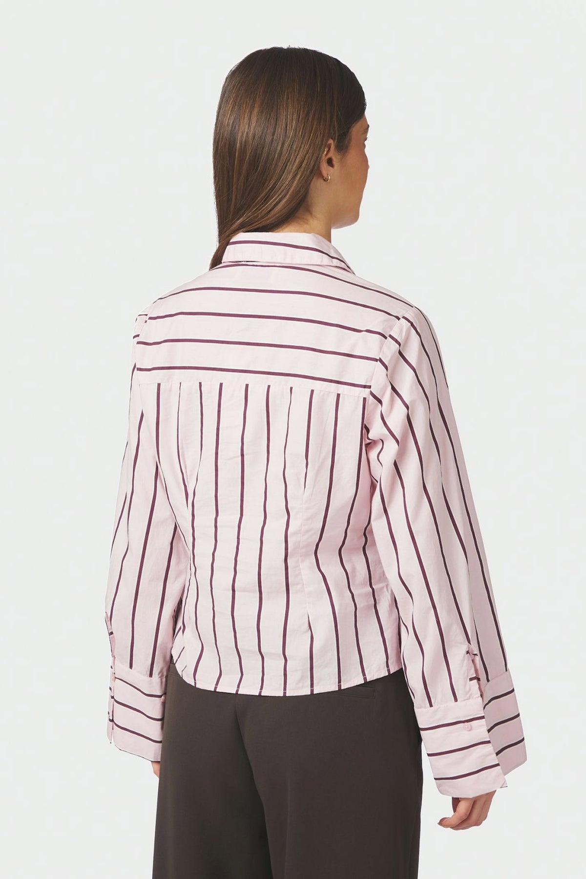 Rosa Wide Stripe Shirt LIGHT PINK - 169704