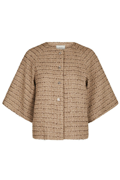 Rosella Boucle Mini Jacket TAUPE - 166488 Thumbnail