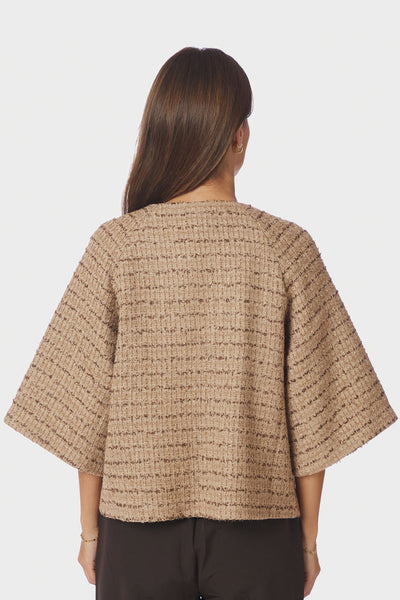 Rosella Boucle Mini Jacket TAUPE - 166488 Thumbnail