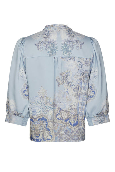Roselle Artist Paisley Blouse Light Blue - 165558 Thumbnail