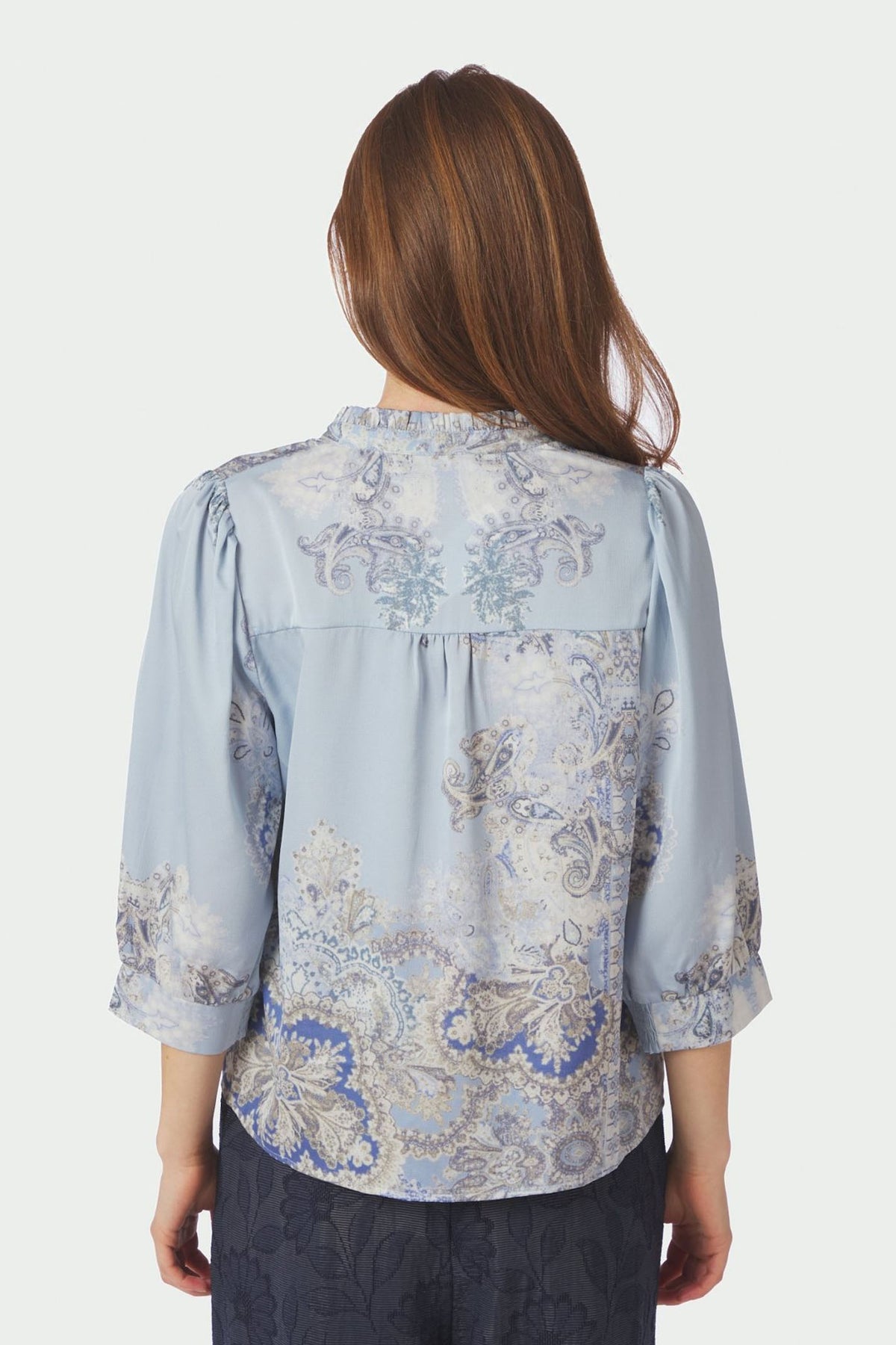 Roselle Artist Paisley Blouse Light Blue - 165558