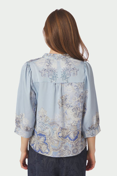 Roselle Artist Paisley Blouse Light Blue - 165558 Thumbnail