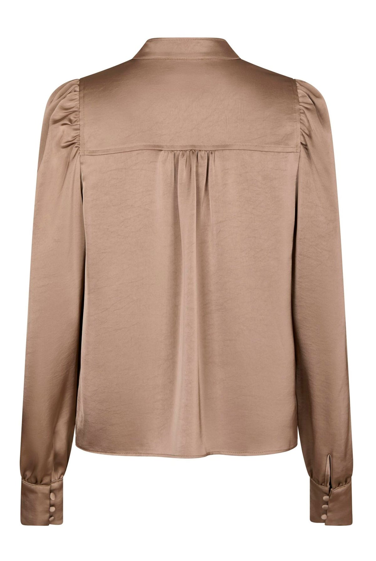 Rosslyn Heavy Sateen Blouse DARK TAUPE - 163769