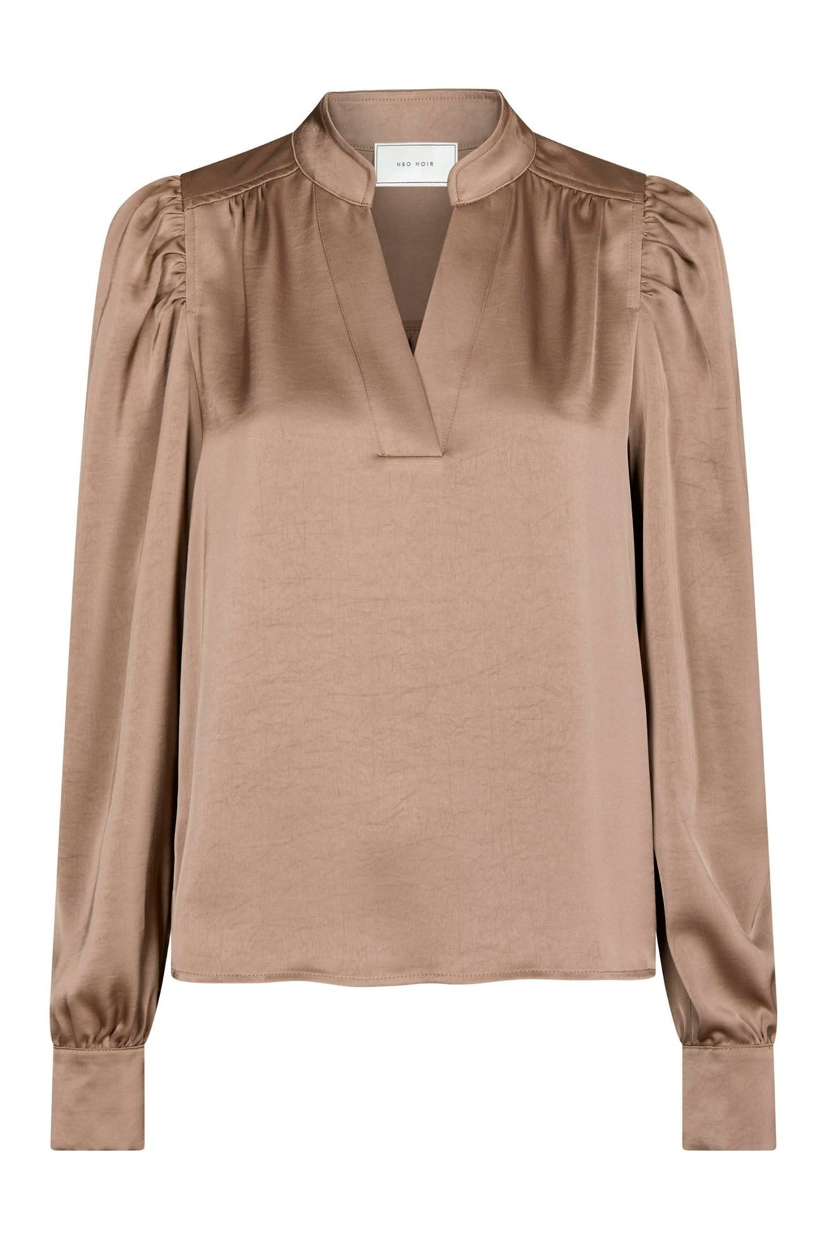 Rosslyn Heavy Sateen Blouse DARK TAUPE - 163769