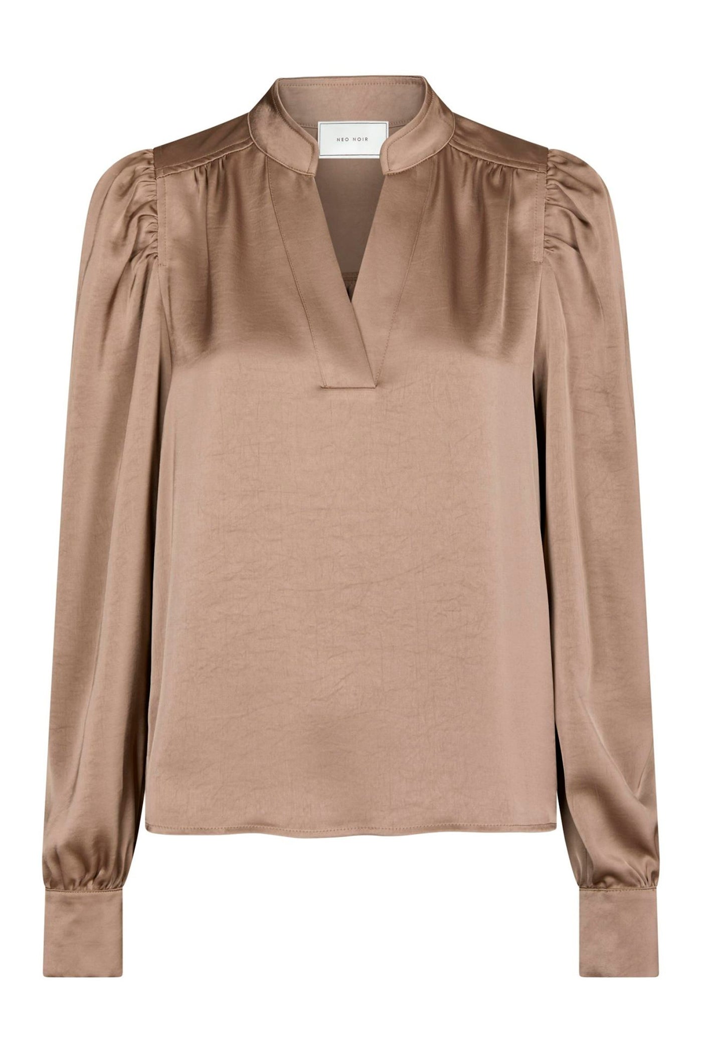 Rosslyn Heavy Sateen Blouse DARK TAUPE - 163769