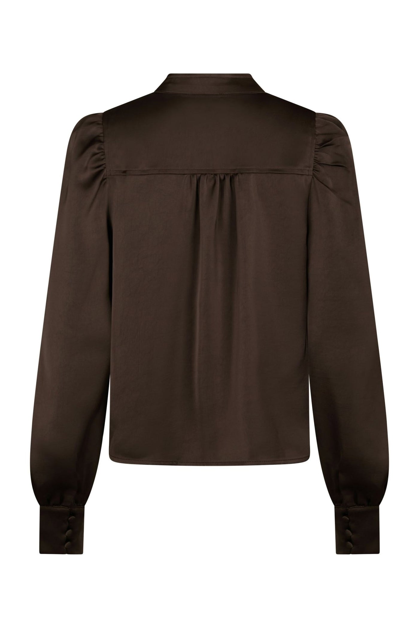 Rosslyn Heavy Sateen Blouse Dark brown - 163769