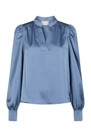 Rosslyn Heavy Sateen Blouse Smoke Blue - 163769