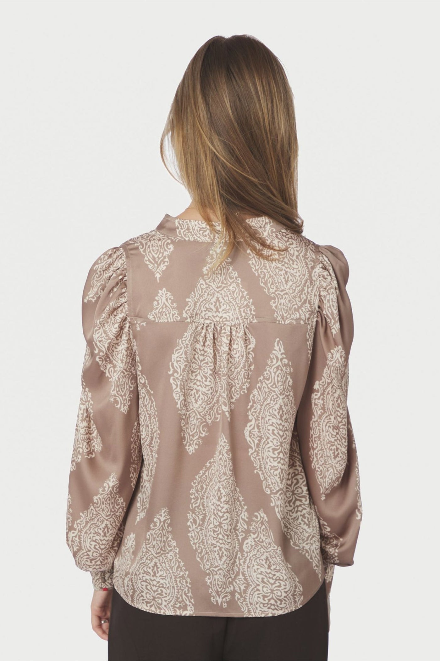 Rosslyn Paisley Drop Blouse DARK TAUPE - 163976