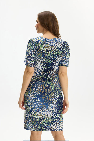 Rosy dress 1/2 sleeves Multi green - 17094 Thumbnail
