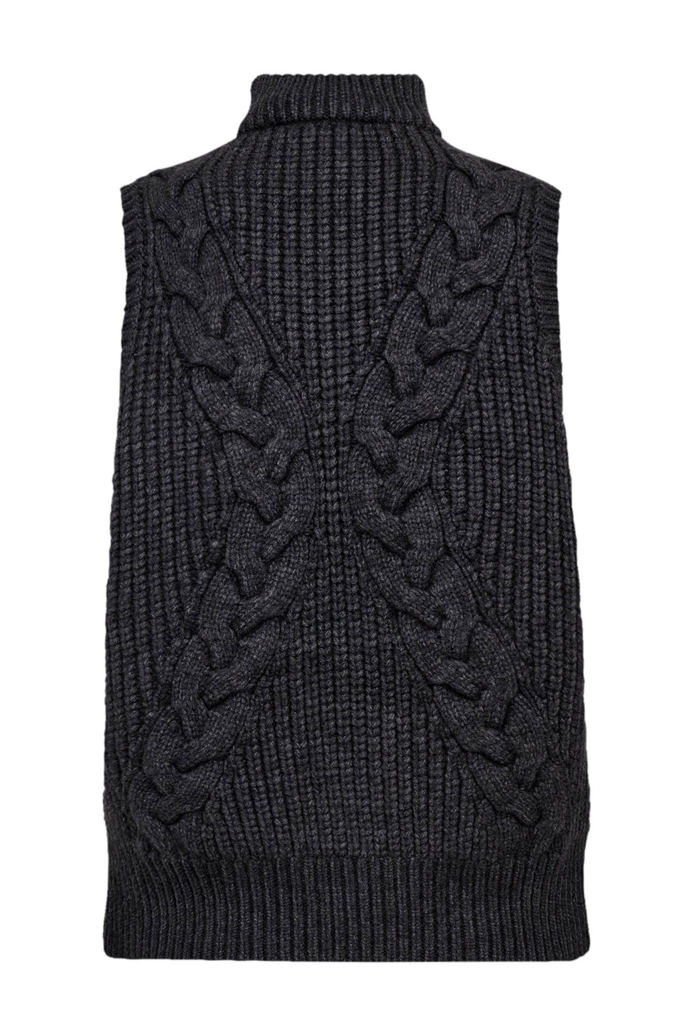 RowCC Cable Knit Top 140-Dark Grey - 32242
