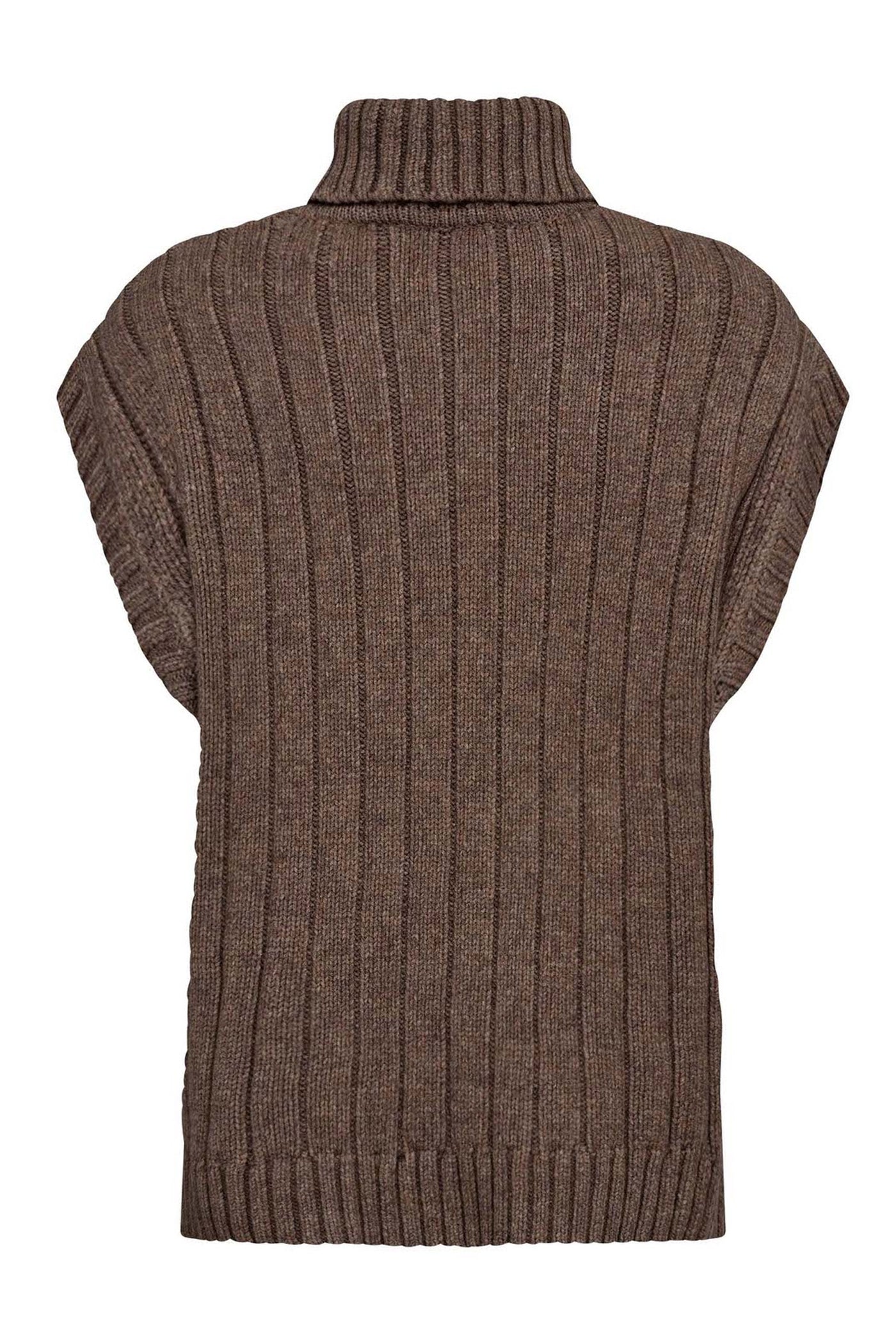 RowCC Oversize Cable Knit Vest 154-Walnut - 32222