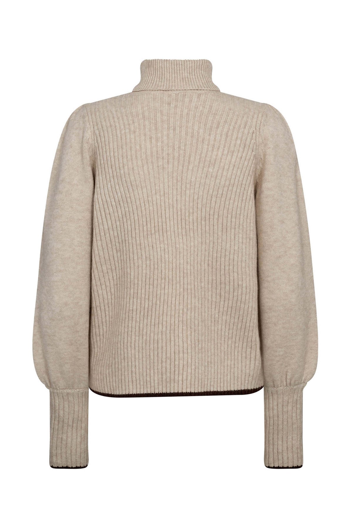 RowCC Puff Rib Roll Neck 100-Creme - 32209
