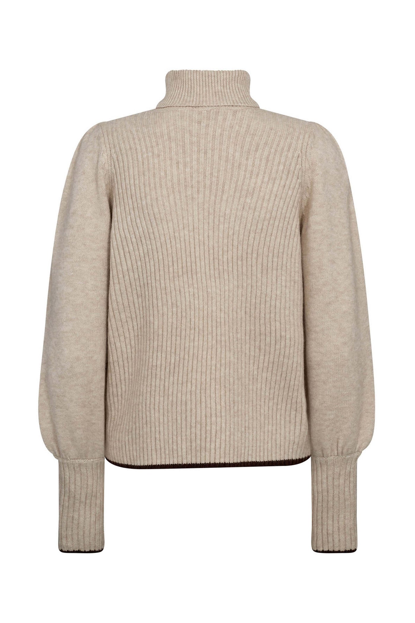 RowCC Puff Rib Roll Neck 100-Creme - 32209