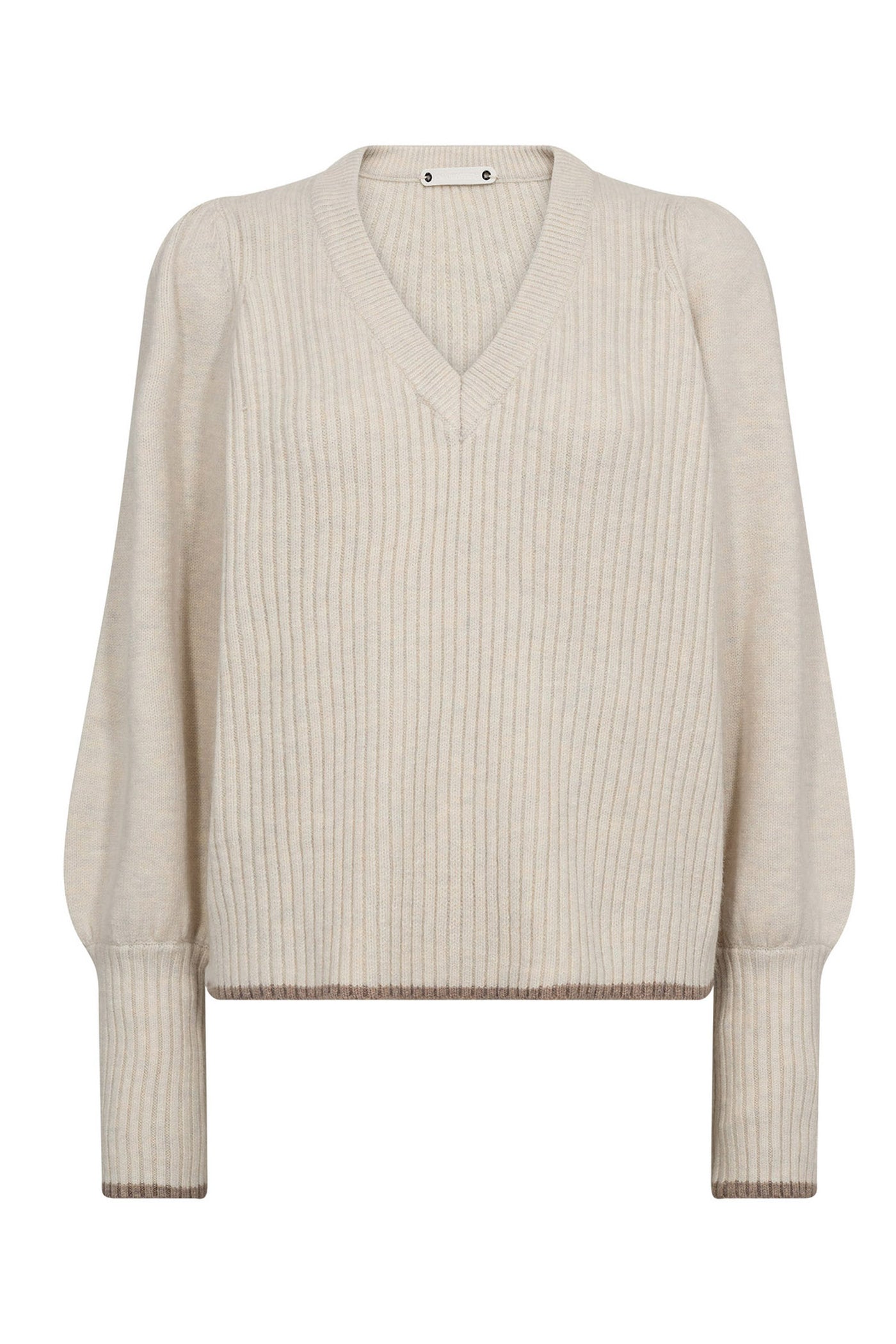 RowCC Puff Rib V-Knit 4021-Ivory - 32227