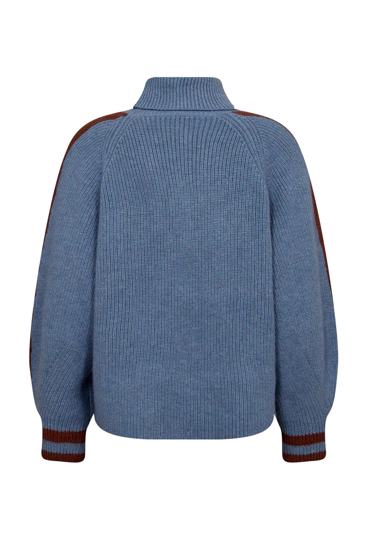 RowCC Roll Neck Rib Knit 17-Blue - 32202