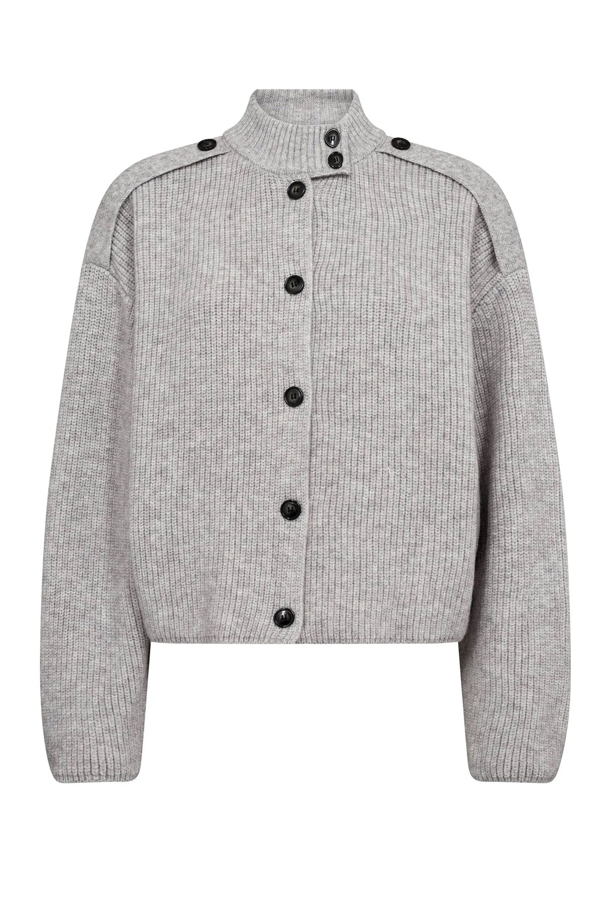 RowCC Utility Cardigan 65006-Grey Melange - 500123