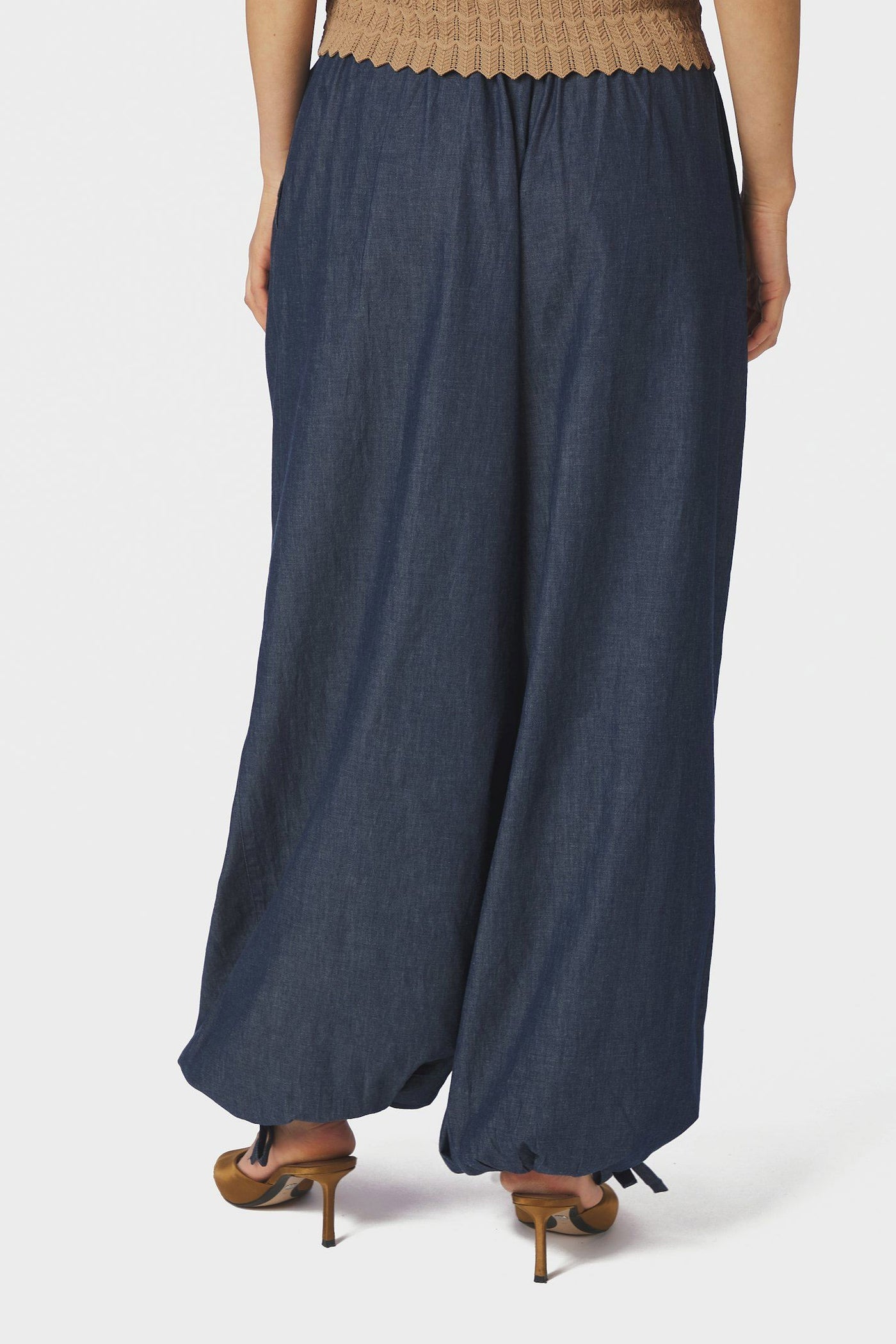 Roxane Balloon Denim Pants Blue - 169312
