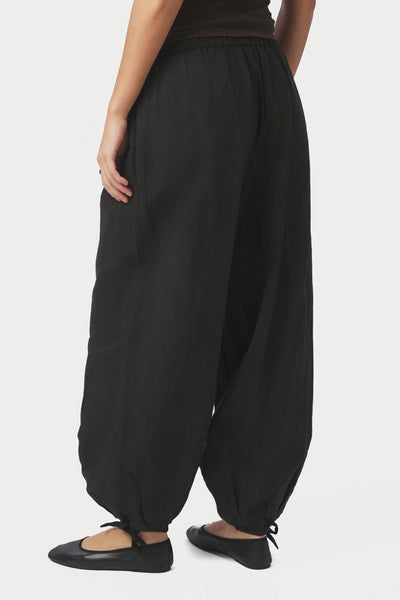 Roxane Balloon Linen Pants Black - 169313 Thumbnail