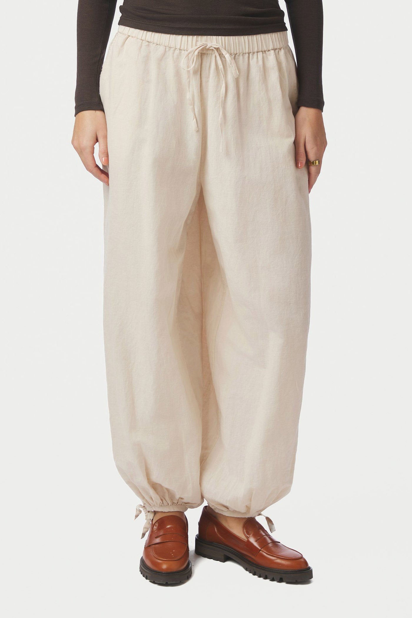 Roxane Balloon Linen Pants SAND - 169313