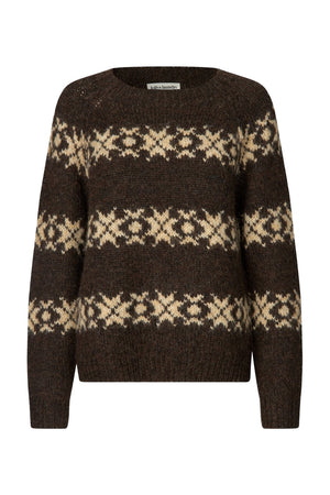 Lattiell Knit Ls Dark Mokka - 26478-5003