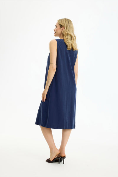 Rubi dress Navy - 17074 Thumbnail