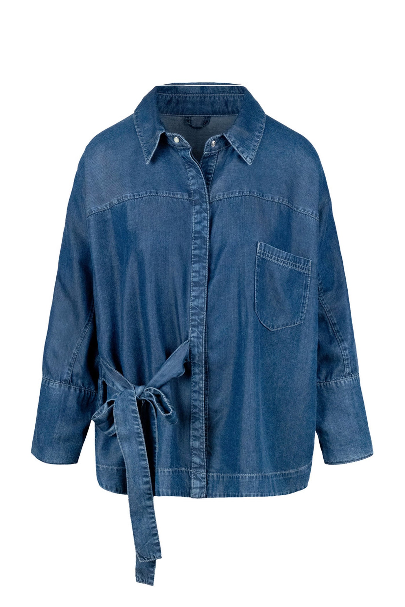 SANNA Blouse 9502 Medium Wash Blue Denim - 2610190673
