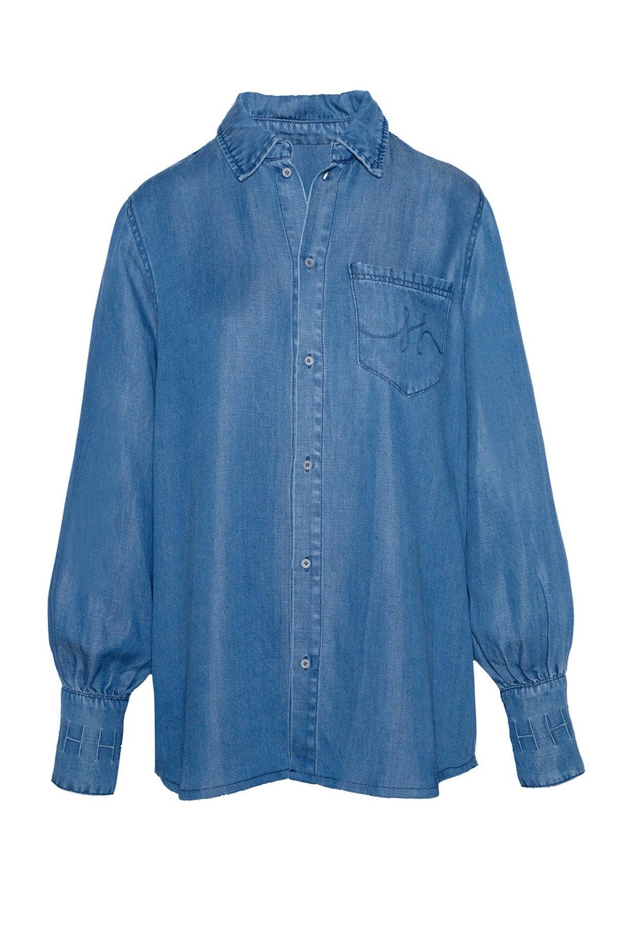 SCARLETT Shirt 9502 Medium Wash Blue Denim