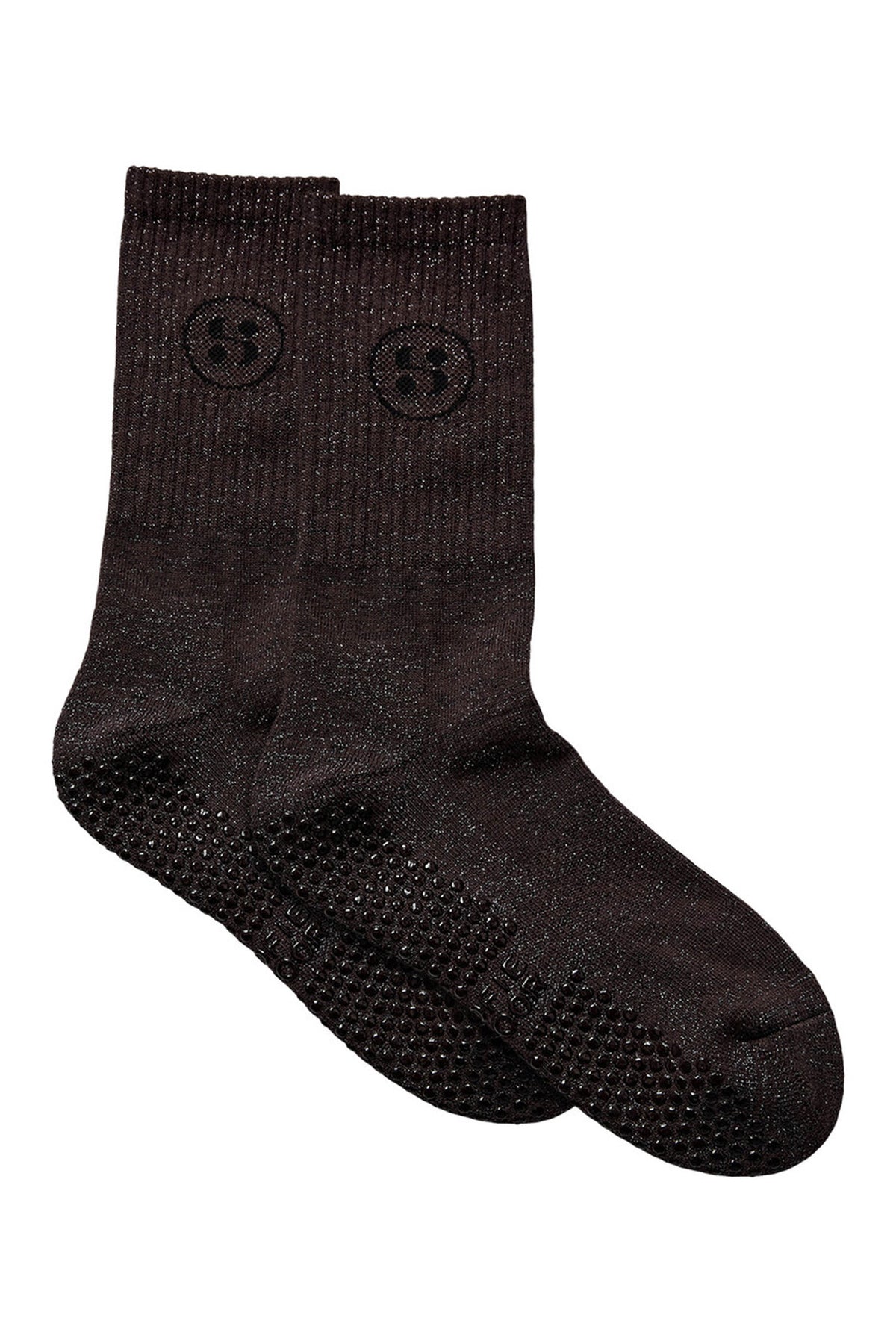 SOFSPO GLITTER SOCKS 7025 Dark brown - SPO9024