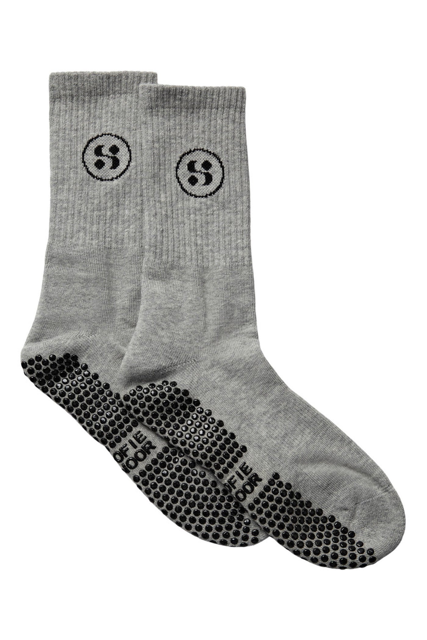 SOFSPO SOCKS WITH GRIP 8000 Grey mel - SPO9016