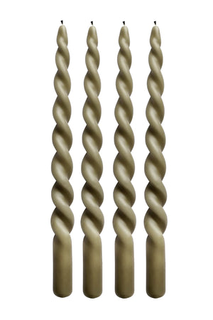 Paia Copenhagen Twist Candle - Æske med 4 - Cornstalk