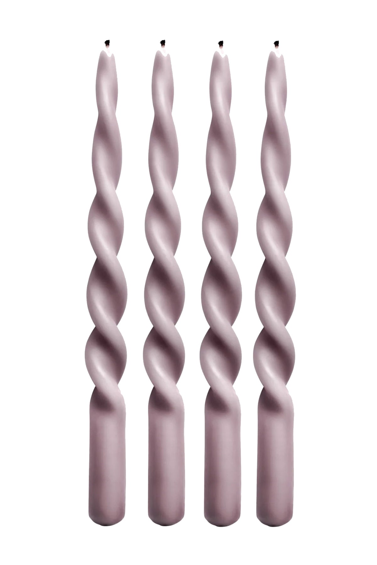 Paia Copenhagen Twist Candle - Æske med 4 - Pave Mauve
