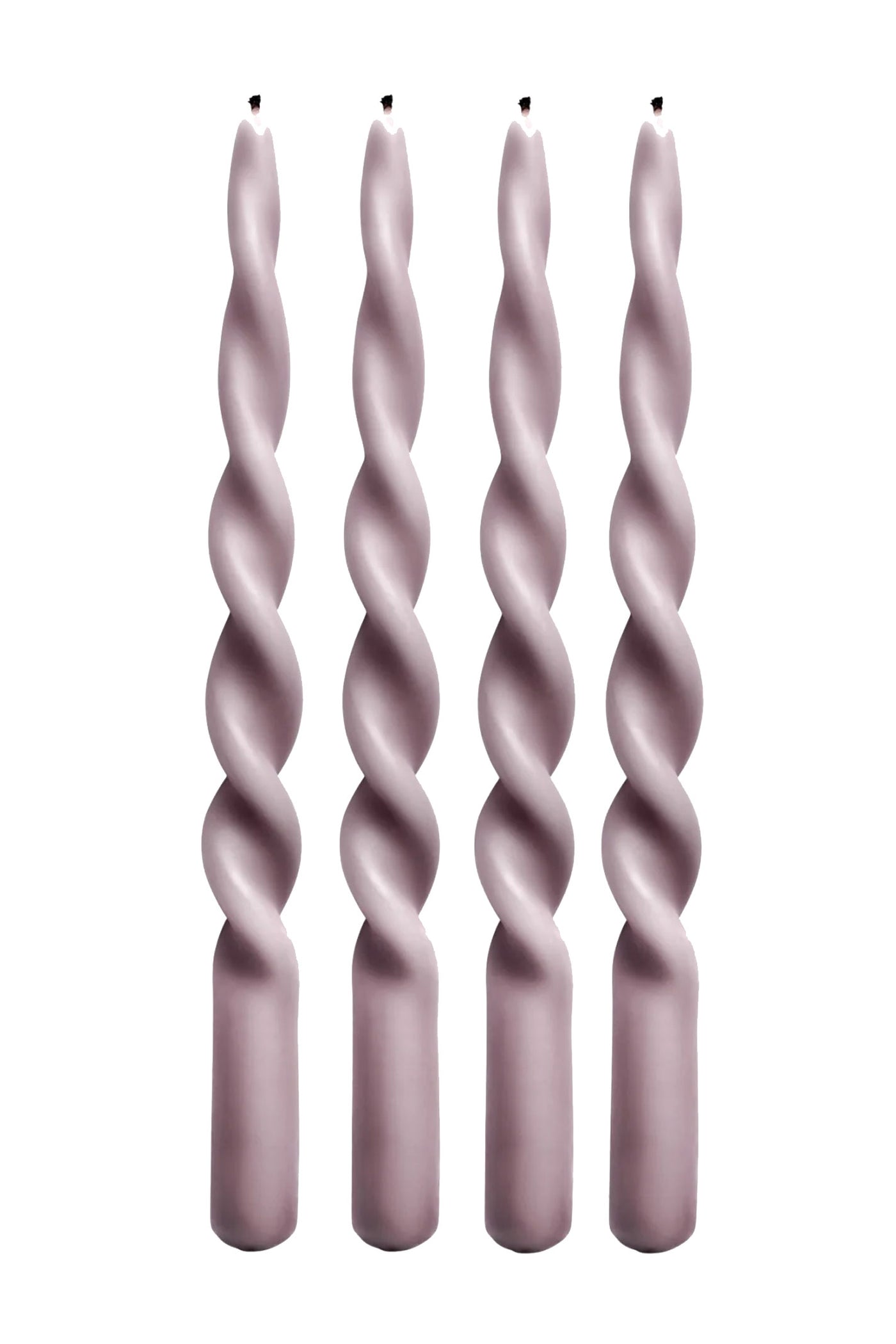 Paia Copenhagen Twist Candle - Æske med 4 - Pave Mauve