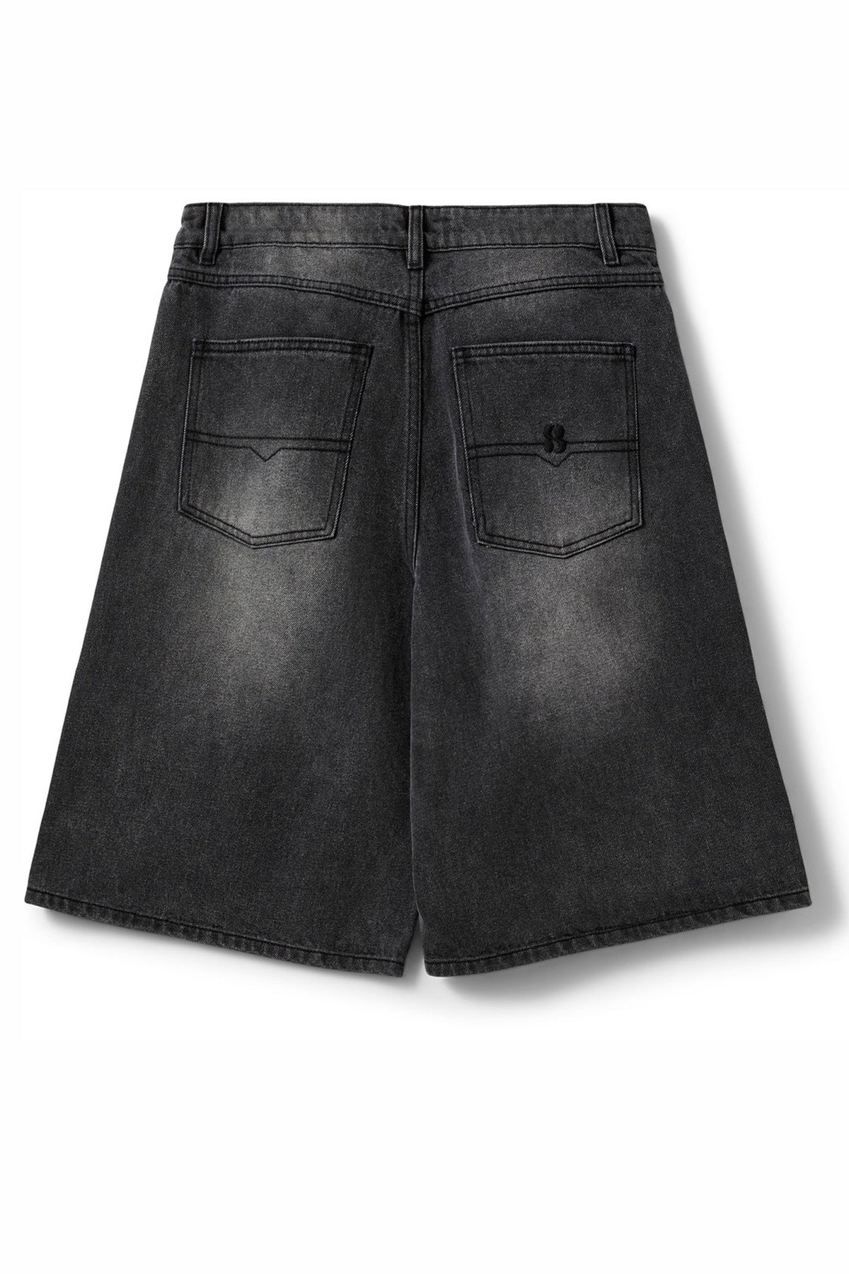STOKESW OVERSIZED SHORTS 1015 Washed black - SNOS727
