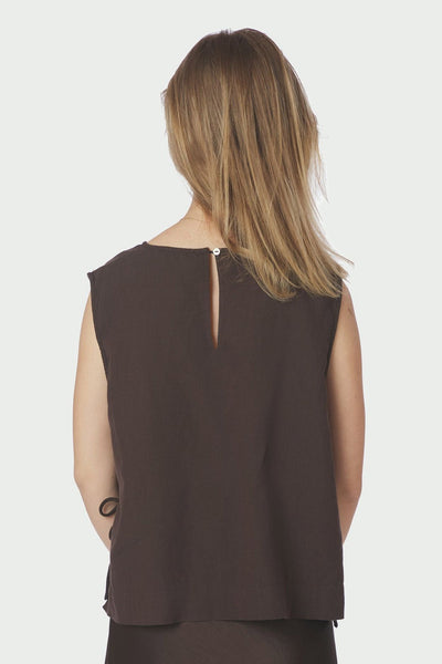 SVETLANA LINEN Dark brown Thumbnail