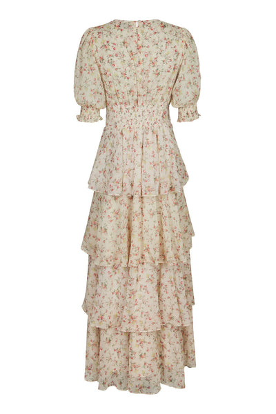 Sable Meadow Printed Dress Creme - 167707 Thumbnail