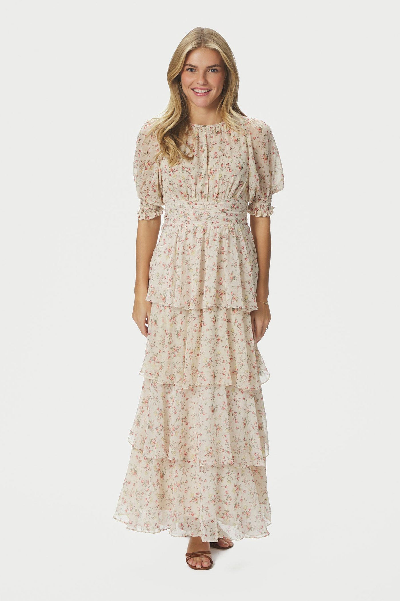 Sable Meadow Printed Dress Creme - 167707