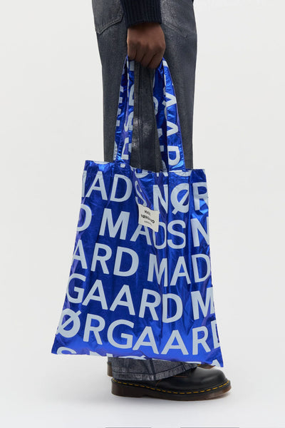 Sacky Metallic Atoma AOP Bag Blue - 205226 Thumbnail