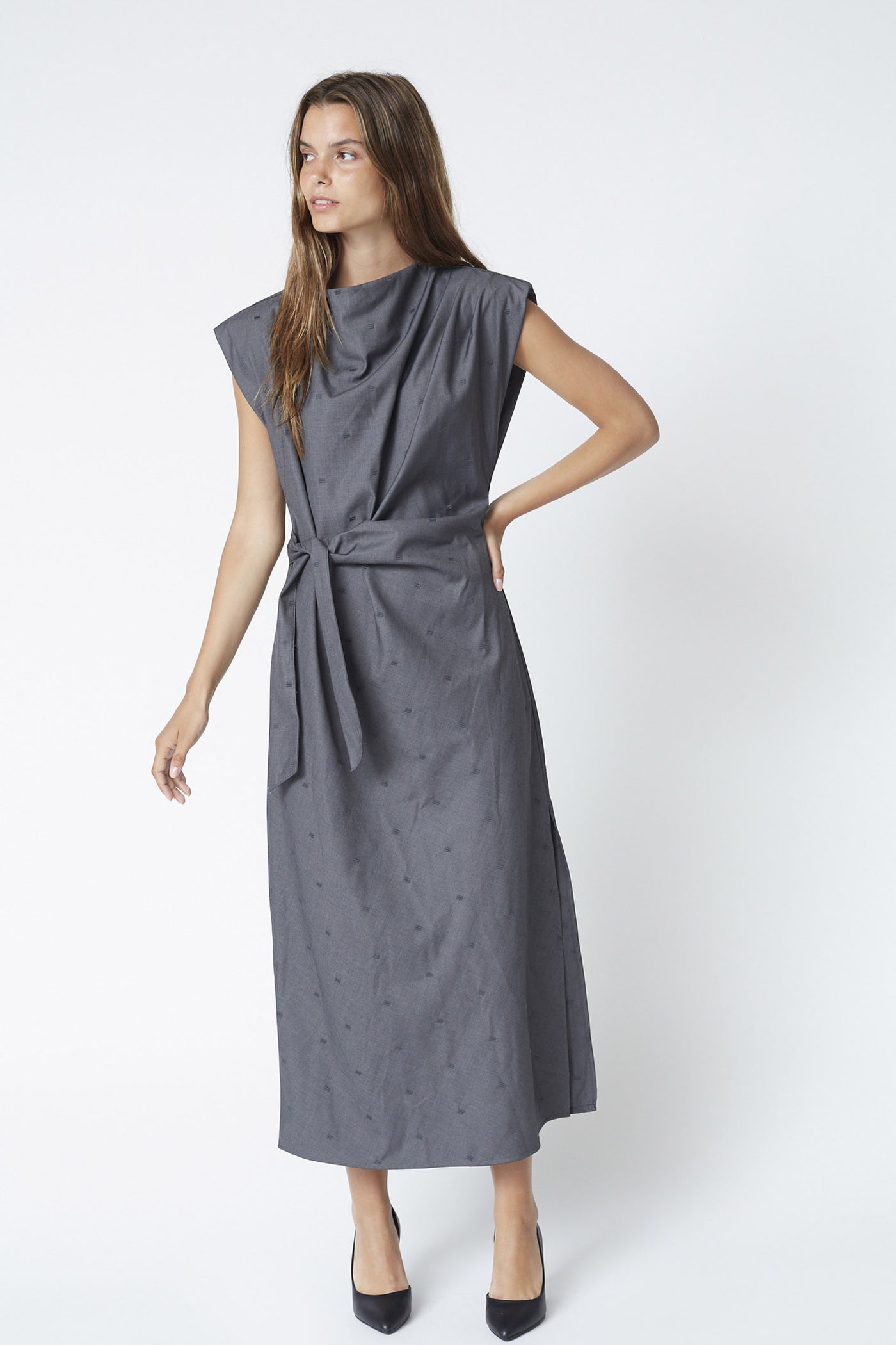 SagaCC Long Dress 139-Mid Grey - 46013