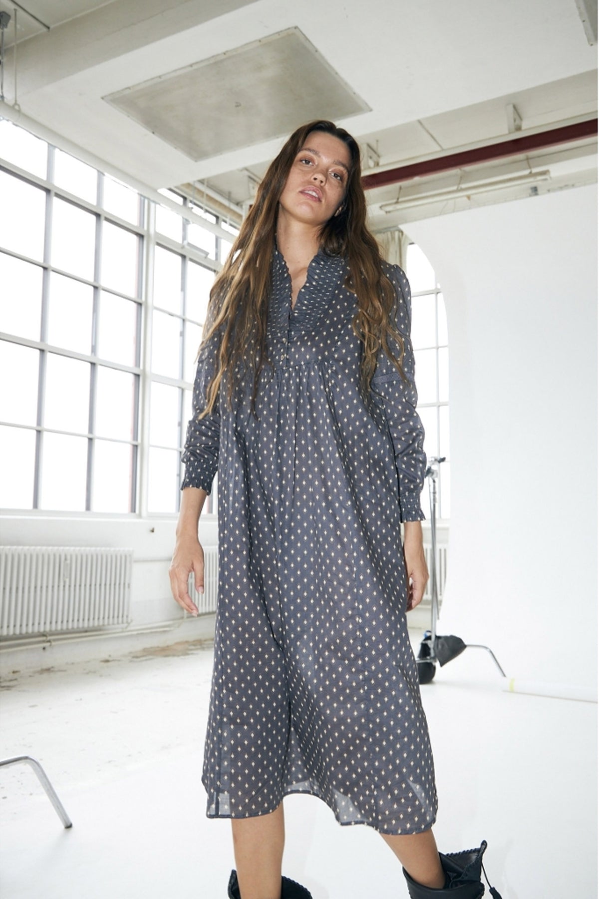 SagiLL Maxi Dress LS 23 Dark Blue - 25516-3001