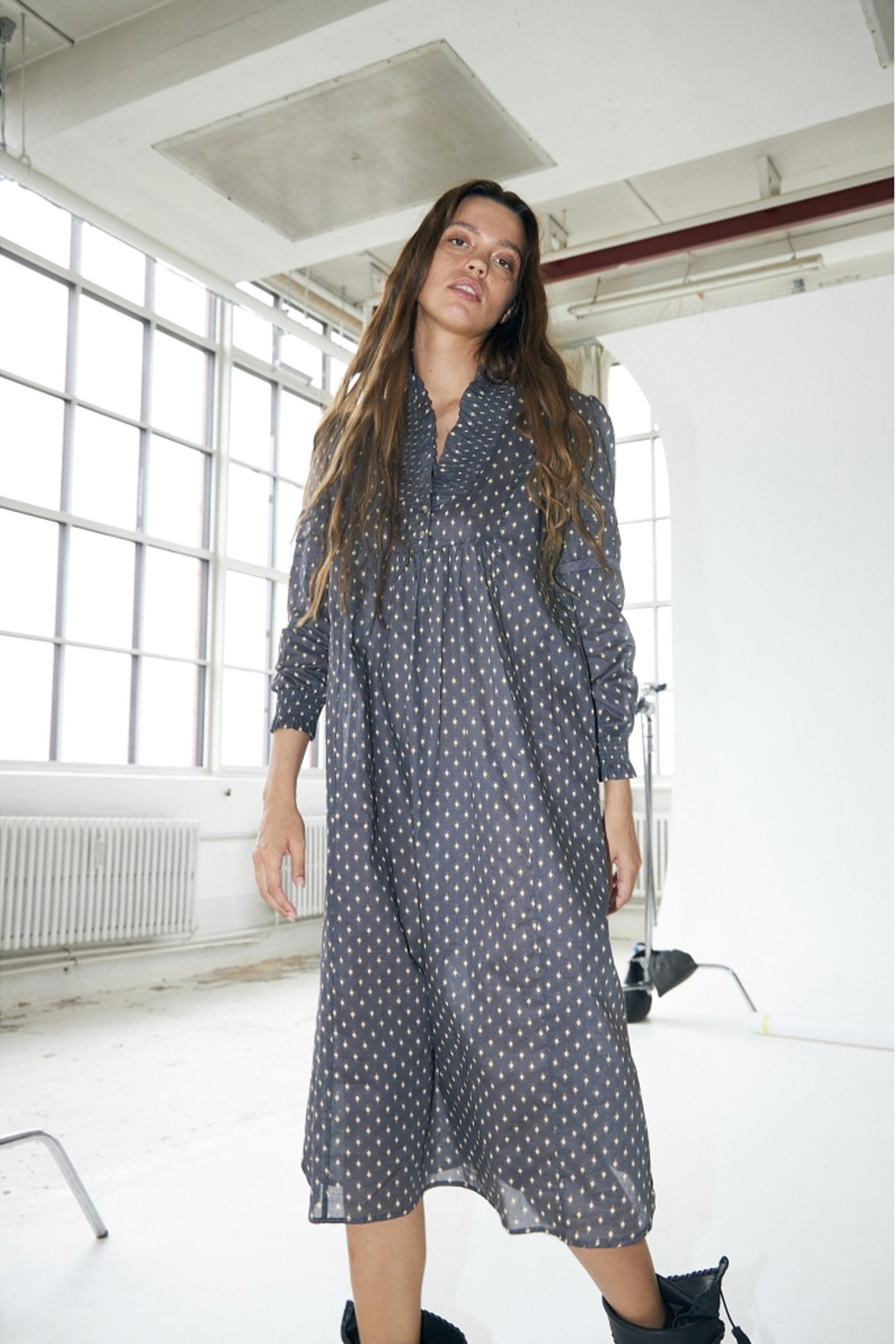 SagiLL Maxi Dress LS 23 Dark Blue - 25516-3001