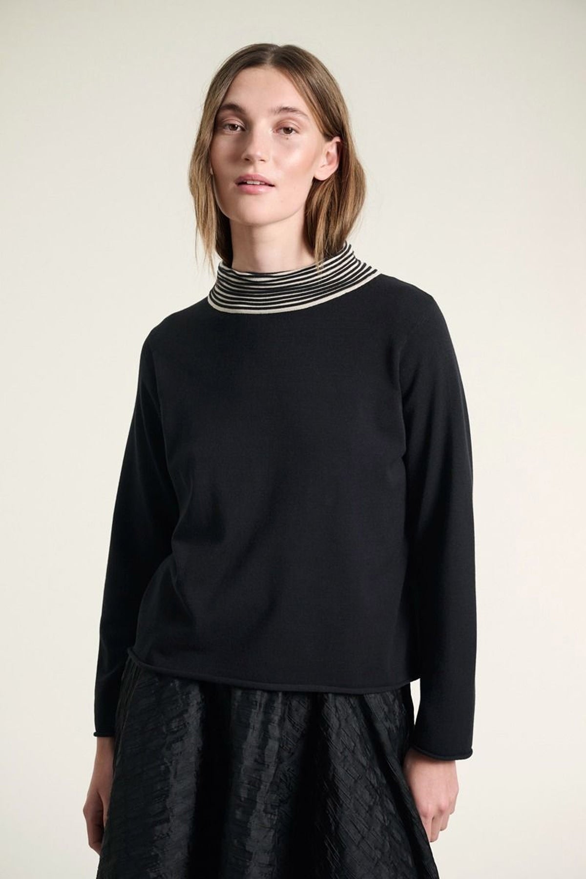 Saku bluse BLACK/IVORY - 261-1073-5742