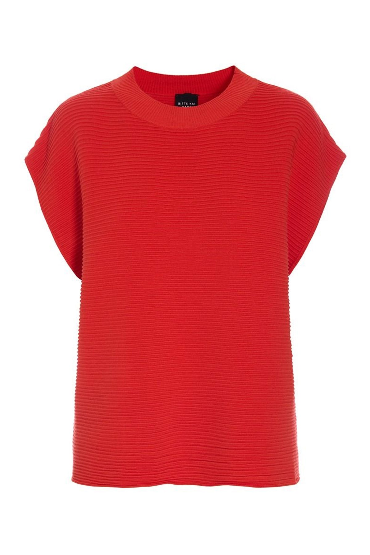Saku bluse med bieser Fiery Red - 261-1073-5743