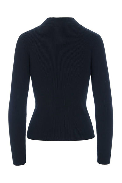 Saku bluse med slids BLACK/IVORY TWIST - 259-1073-5521 Thumbnail