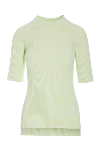 Saku hÃ¸jhalset bluse LIME CREAM - 261-1073-5651 Thumbnail