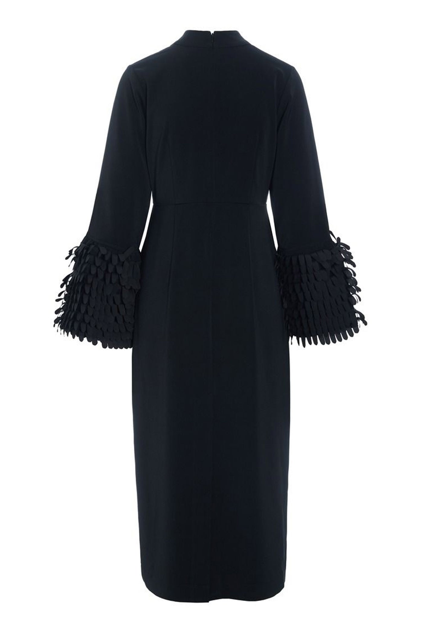 Sakura stretch kjole med flæse Black - 259-2454-5493