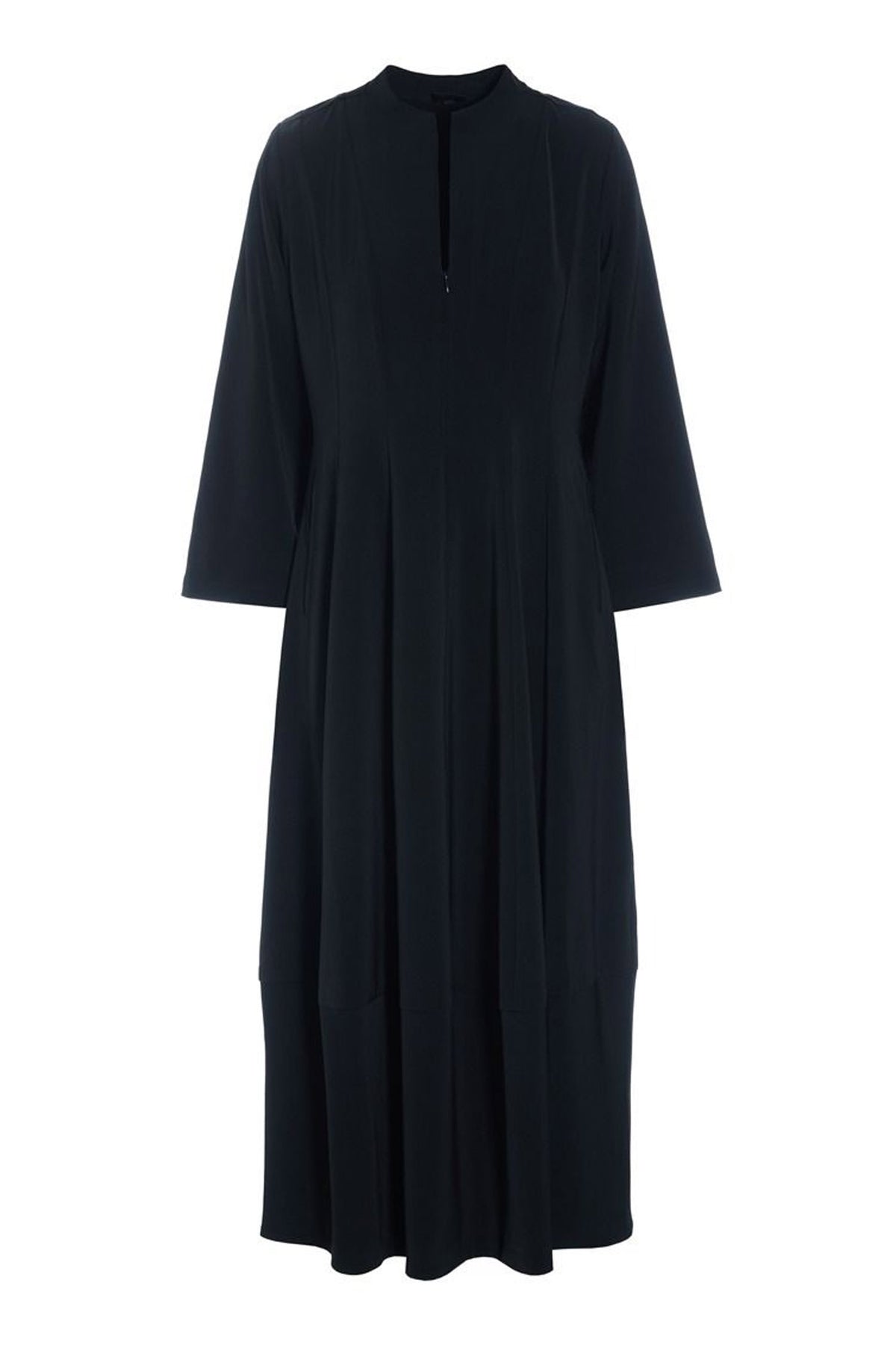 Sakura stretch kjole med krave Black - 259-2454-5491