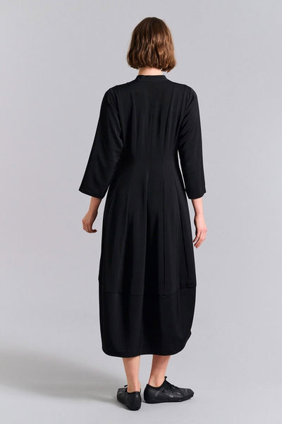 Sakura stretch kjole med krave Black - 259-2454-5491 Thumbnail