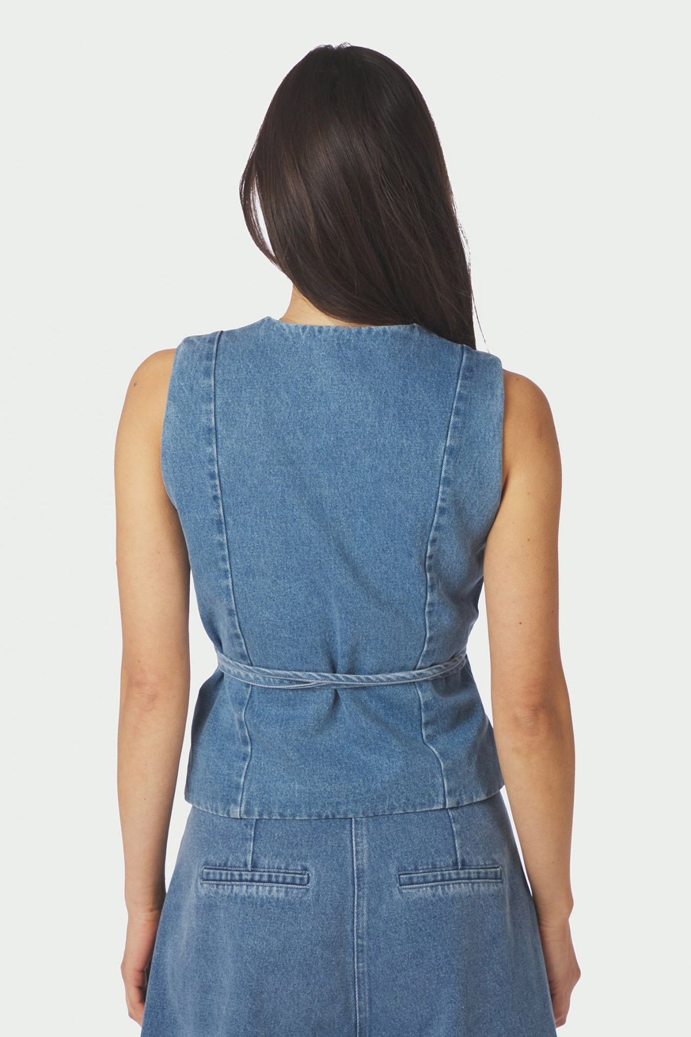 Samara Denim Waistcoat Blue - 168983